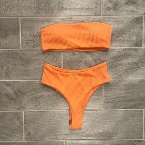 Size 4 bandeau high waisted bikini